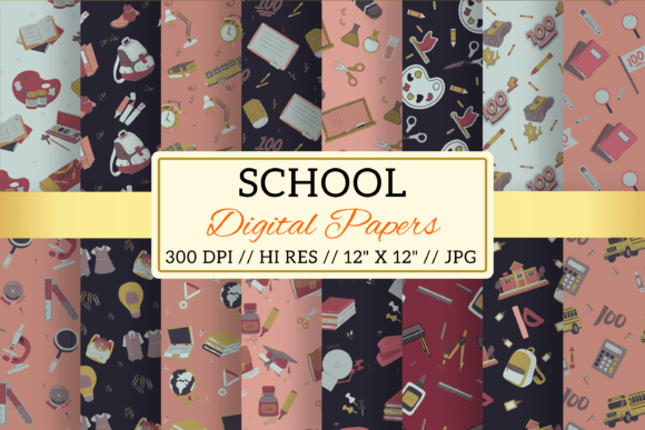 70s Boho 100 Days of School Patterns