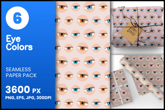 Eye Colors Seamless Patterns