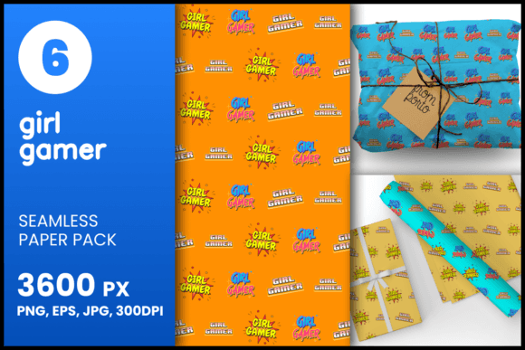 Girl Gamer Seamless Patterns: A Versatile Design Resource for Creative Projects