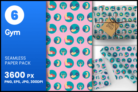 Gym Seamless Patterns for Creative Projects