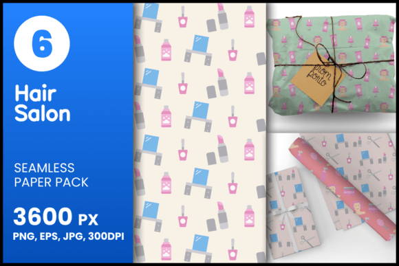 Hair Salon Seamless Patterns for Creative Projects