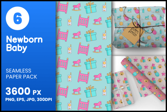Newborn Baby Seamless Patterns