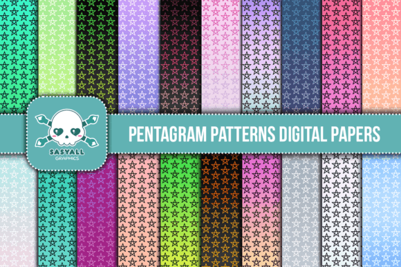 Pentagram Patterns Digital Papers: A Versatile Tool for Creatives and Designers