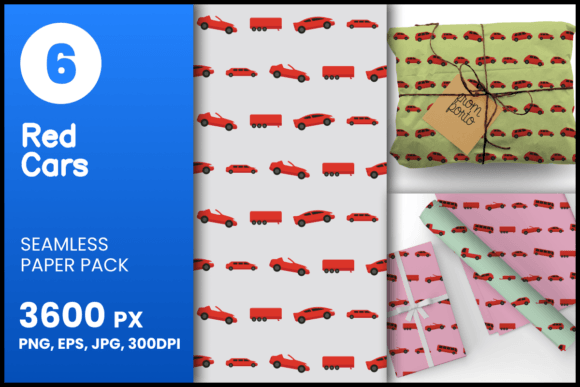Red Cars Seamless Patterns: A Versatile Design Asset for Modern Creatives