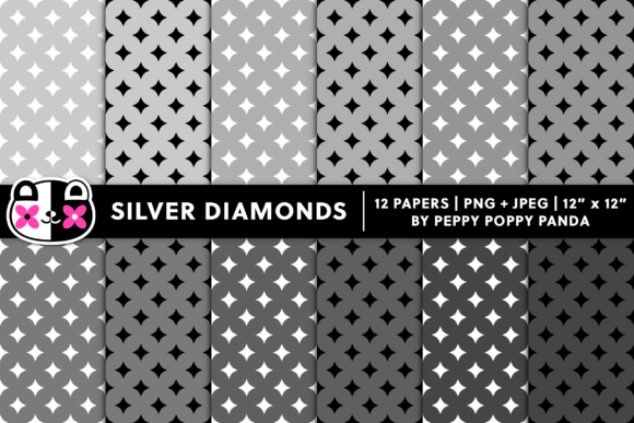 Silver Diamonds Geometric Patterns: A Modern Design Essential for Creatives and Entrepreneurs