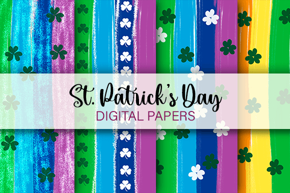 St Patricks Day Rainbow Clover Patterns: A Versatile Design Asset for Creative Projects