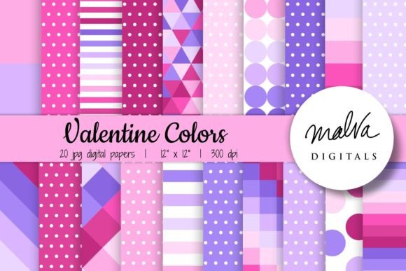 Valentines Colors Geometric Patterns: A Versatile Design Resource for Creative Projects