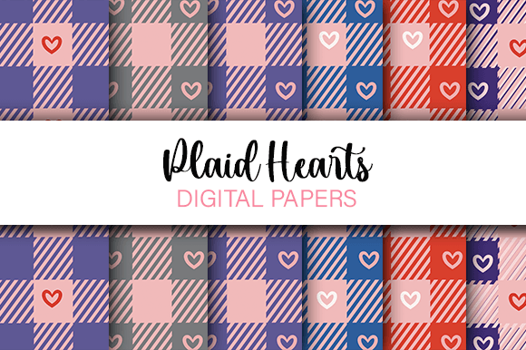 Valentines Day Hearts Seamless Patterns