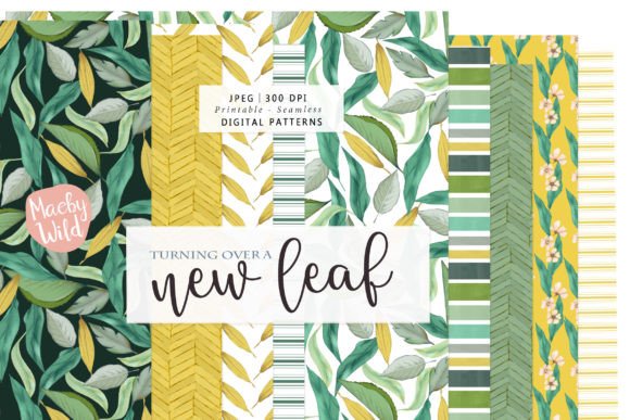 Watercolor Leaves - Seamless Patterns: A Versatile Design Resource for Creative Projects